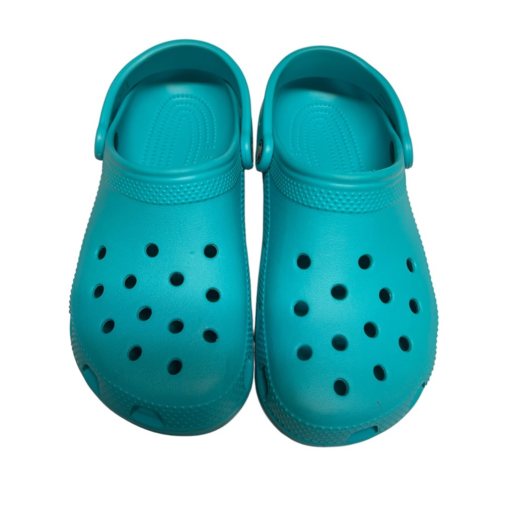 Aqua Blue Crocs women’s size 8